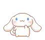 cinnamoroll is a pixel art bunny rabbit with big ears .