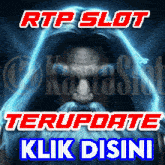 an advertisement for rtp slot shows a man with a beard