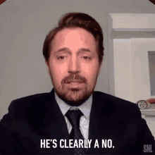 Hes Clearly A No Beck Bennett GIF - Hes Clearly A No Beck Bennett Saturday Night Live GIFs