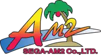 a logo for sega am2 co. ltd. with a palm tree on a small island