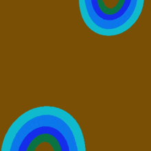 a brown background with blue circles and arabic writing on it