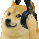 Doge Headphones Sticker - Doge Headphones - Discover & Share GIFs