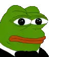 a green frog with a white eye and an orange mouth is holding a white object .