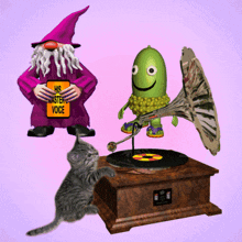 his masters voice wizard gramophone curious kitten master