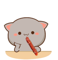 Peachat Eating Sticker - Peachat Eating Heart Stickers