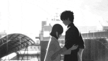 Anime Black And White Cute GIF - Anime Black And White Cute Couple GIFs