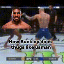 how buckley does thugs like usman is written on a picture