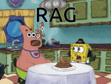 rag eating cake cookie patrick spongebob