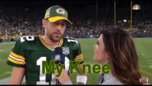 Aaron Rodgers My Knee GIF - Aaron Rodgers My Knee Meme GIFs