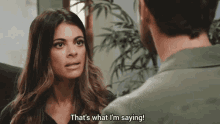 a woman says that 's what i 'm saying next to a man
