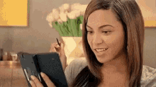 Beyonce Laughing Out Loud GIF - Beyonce Laughing Out Loud Writing GIFs