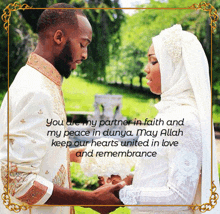 a picture of a bride and groom with a quote on the bottom