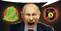 a man in a suit and tie is screaming with a speech bubble above him that says no money and no oil