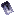 a close up of a purple object on a white background