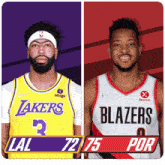 Los Angeles Lakers (72) Vs. Portland Trail Blazers (75) Third-fourth Period Break GIF - Nba Basketball Nba 2021 GIFs