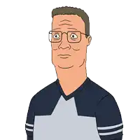 a cartoon drawing of a man wearing glasses and a star shirt