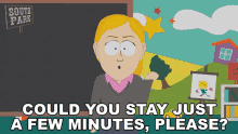 Could You Stay Just A Few Minutes Please Ms Stevenson GIF - Could You Stay Just A Few Minutes Please Ms Stevenson South Park GIFs