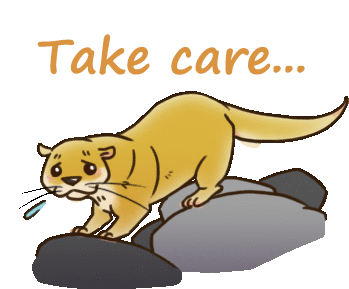 Take Care Otter Sticker - Take Care Otter Worried Stickers