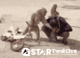 a star tamil chat advertisement with a blurred image of people
