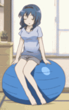 Yuru Yuri Exercise Ball GIF