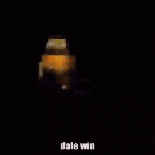 a pixelated image of a man with the words date win on it