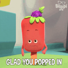 Glad You Popped In Sherry Pop GIF - Glad You Popped In Sherry Pop Blippi Wonders - Educational Cartoons For Kids GIFs