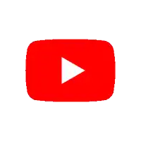 a red youtube icon on a white background