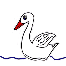 swimming veefriends wading floating swan