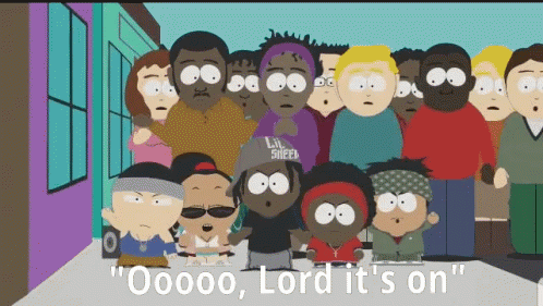 Oh Lord Its On Southpark GIF - Oh Lord Its On Southpark Dance Off -  Discover & Share GIFs