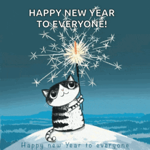 Happy New Year New Year Cat GIF