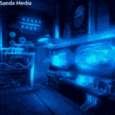 a picture of a futuristic room with the words sanda media at the bottom