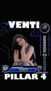 a poster for venti pillar 4 shows a lightning bolt
