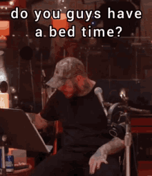 Post Malone Do You Guys Have A Bed Time GIF - Post Malone Do You Guys Have A Bed Time GIFs
