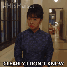 Clearly I Dont Know Mei Lin GIF - Clearly I Dont Know Mei Lin The Marvelous Mrs Maisel GIFs