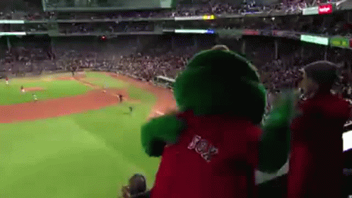 Boston Red Sox Wally The Green Monster GIF - Boston Red Sox Wally The Green  Monster Selfie - Discover & Share GIFs