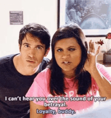 Mindy Kaling I Cant Hear You Over The Sound Of Your Betrayal GIF