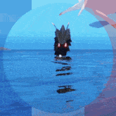 a painting of a monster in the ocean