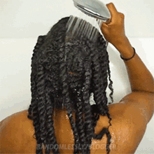 rinsing hair
