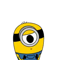 a drawing of a minion with the words good morning on it