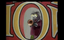 gonzo scared kermit the frog muppets trumpets