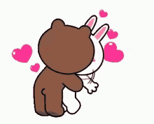 Brown And Cony Cute GIF - Brown And Cony Cute Love GIFs