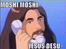 Jesus Moshi Moshi GIF - Jesus Moshi Moshi GIFs