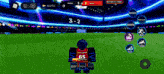 a soccer game is being played on a phone and the score is 3-2