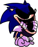 a cartoon drawing of a sonic the hedgehog wearing a purple sweater and gloves .