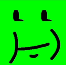 a green screen with a cartoon face drawn on it .