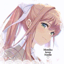 a drawing of a girl with the name monika on it