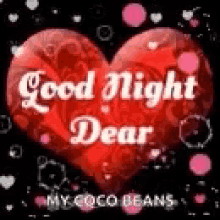 good night greetings heart