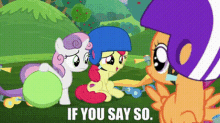 mlp apple bloom if you say so i guess my little pony