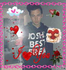 a picture of a man with a shirt that says josh best