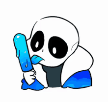 Sans Liked The Popcicle GIF - Sans Liked The Popcicle Undertale GIFs